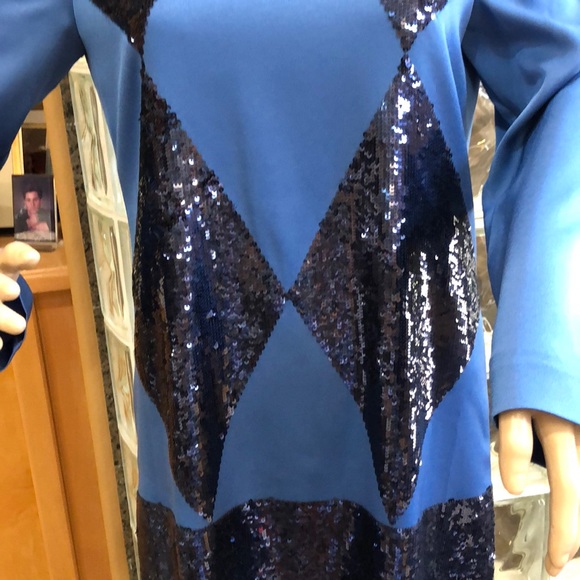 NWT Tory Burch Runway Sequin Pattern Mini Dress - Picture 9 of 15